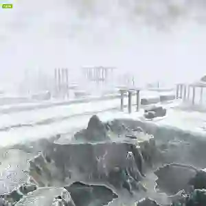 New Update Tileable snowy winter Terrain land ponds and lakes 3d game asset for unity 2
